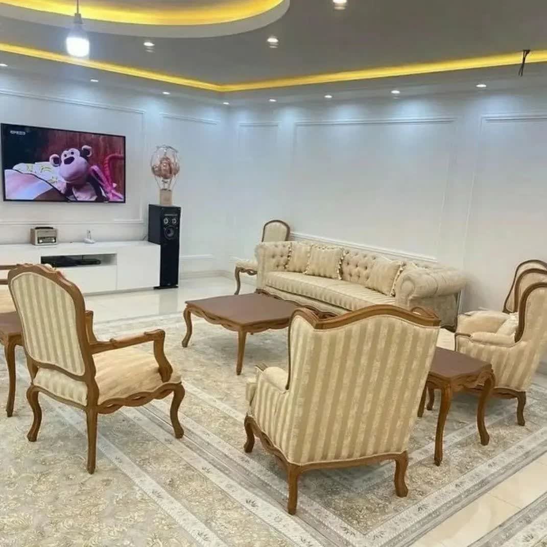 مبل کلاسیک فرانسوی طنابی چستر 8 نفره