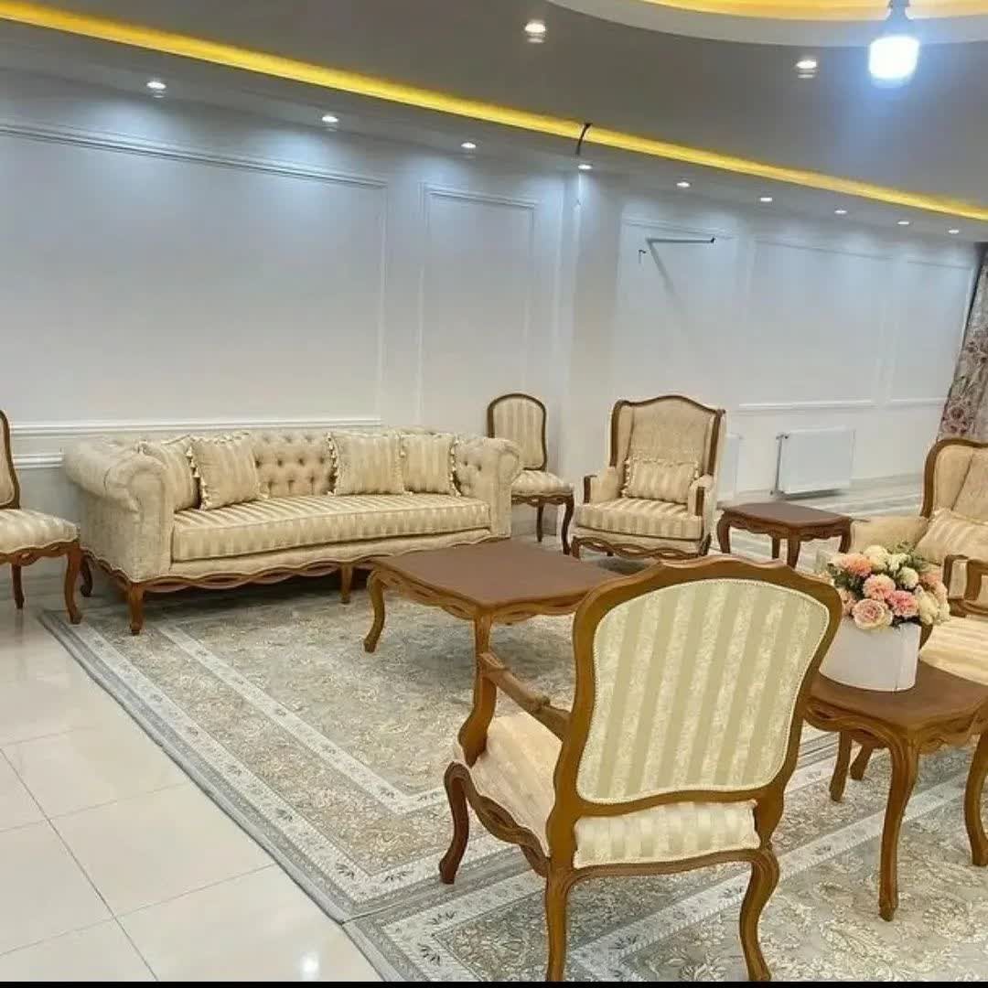 مبل کلاسیک فرانسوی طنابی چستر 8 نفره
