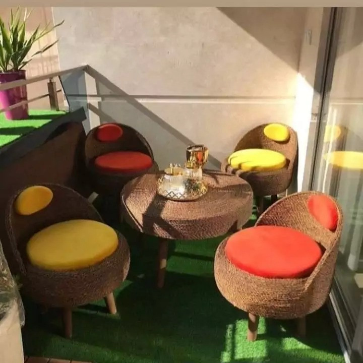 ست مبلمان حصیری 2نفره رنگبندی تشک سفارشی