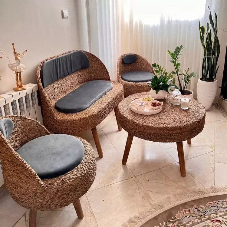 ست مبلمان حصیری شاهنشین رنگبندی تشک سفارشی