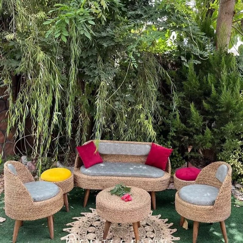 ست مبلمان حصیری شاهنشین رنگبندی تشک سفارشی