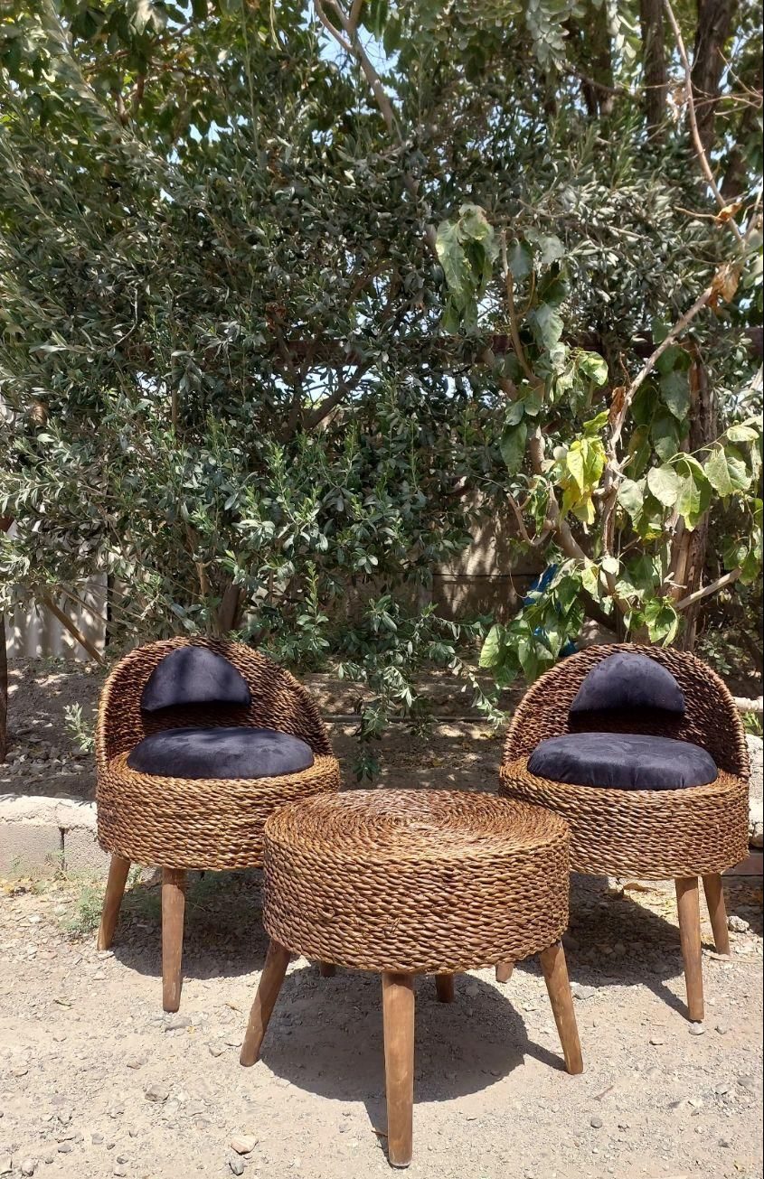 ست مبلمان حصیری شاهنشین رنگبندی تشک سفارشی
