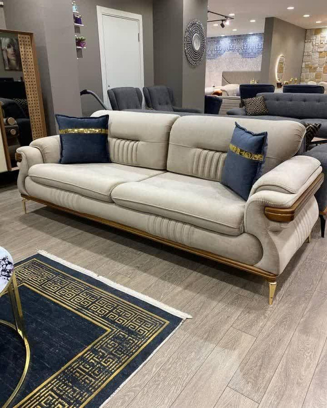 مبل8نفره تختشو کد69کاناپه دارای شارژر پایه فلزی