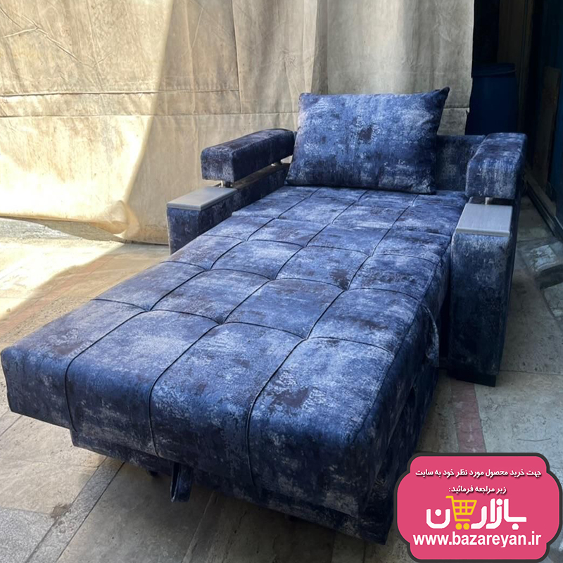 مبل تخت خواب شو طبی یک نفره کشو دار کد17