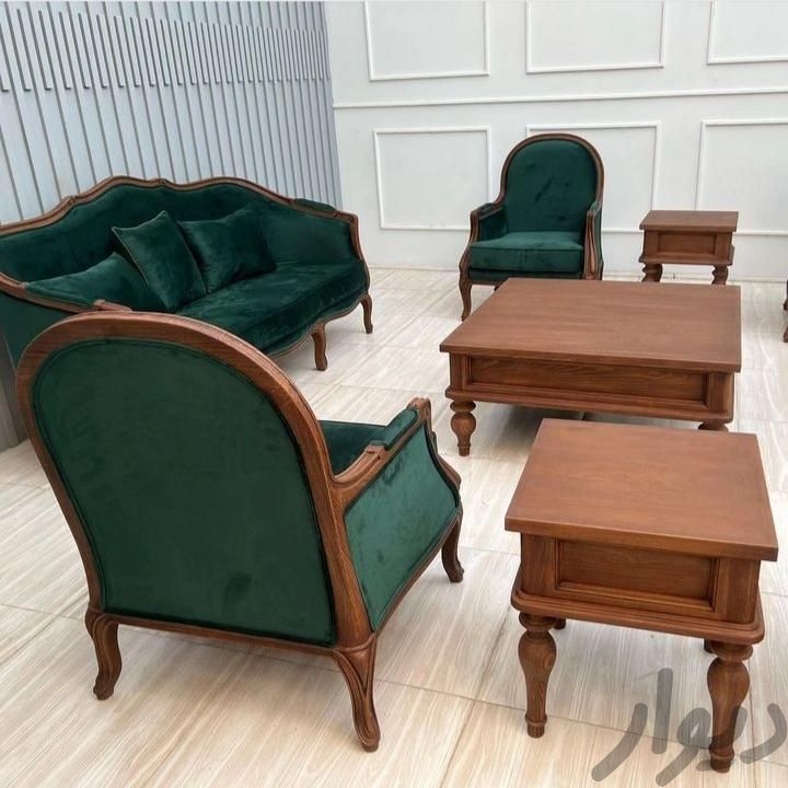 مبل کلاسیک مدل کوئین فرانسوی 7 نفره کد 25