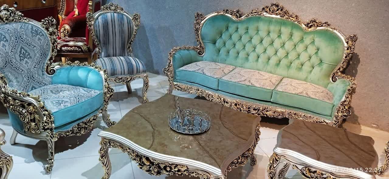 مبل زیبای کلاسیک 7 نفره مدل نسترن