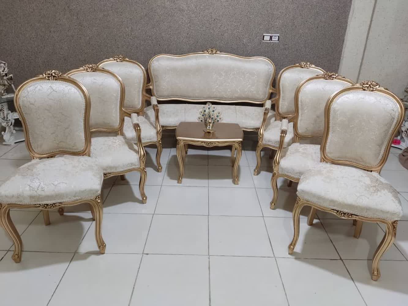 مبل کلاسیک 9 نفره اقتصادی رنگبندی سفارشی