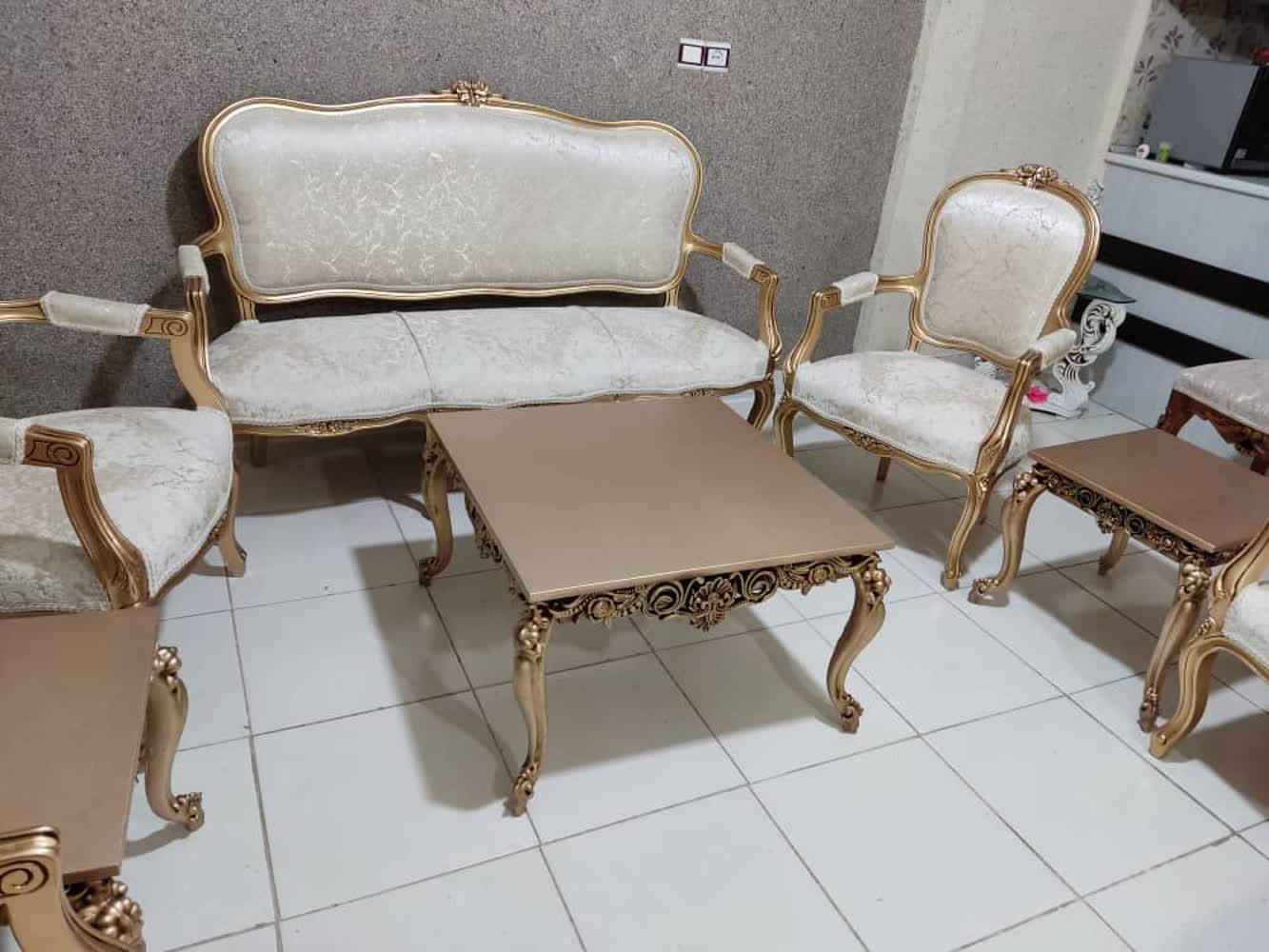 مبل کلاسیک 9 نفره اقتصادی رنگبندی سفارشی