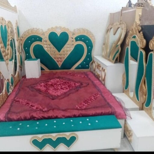 سرویس خواب عربی با کمد شش درب رنگبندی سفارشی