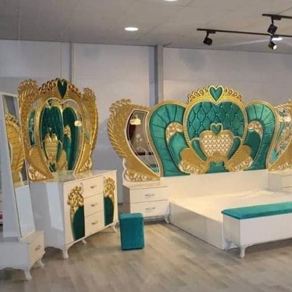سرویس خواب عربی با کمد شش درب رنگبندی سفارشی