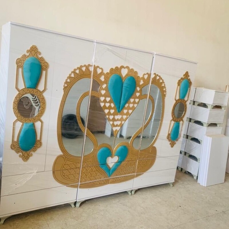 سرویس خواب عربی با کمد شش درب رنگبندی سفارشی