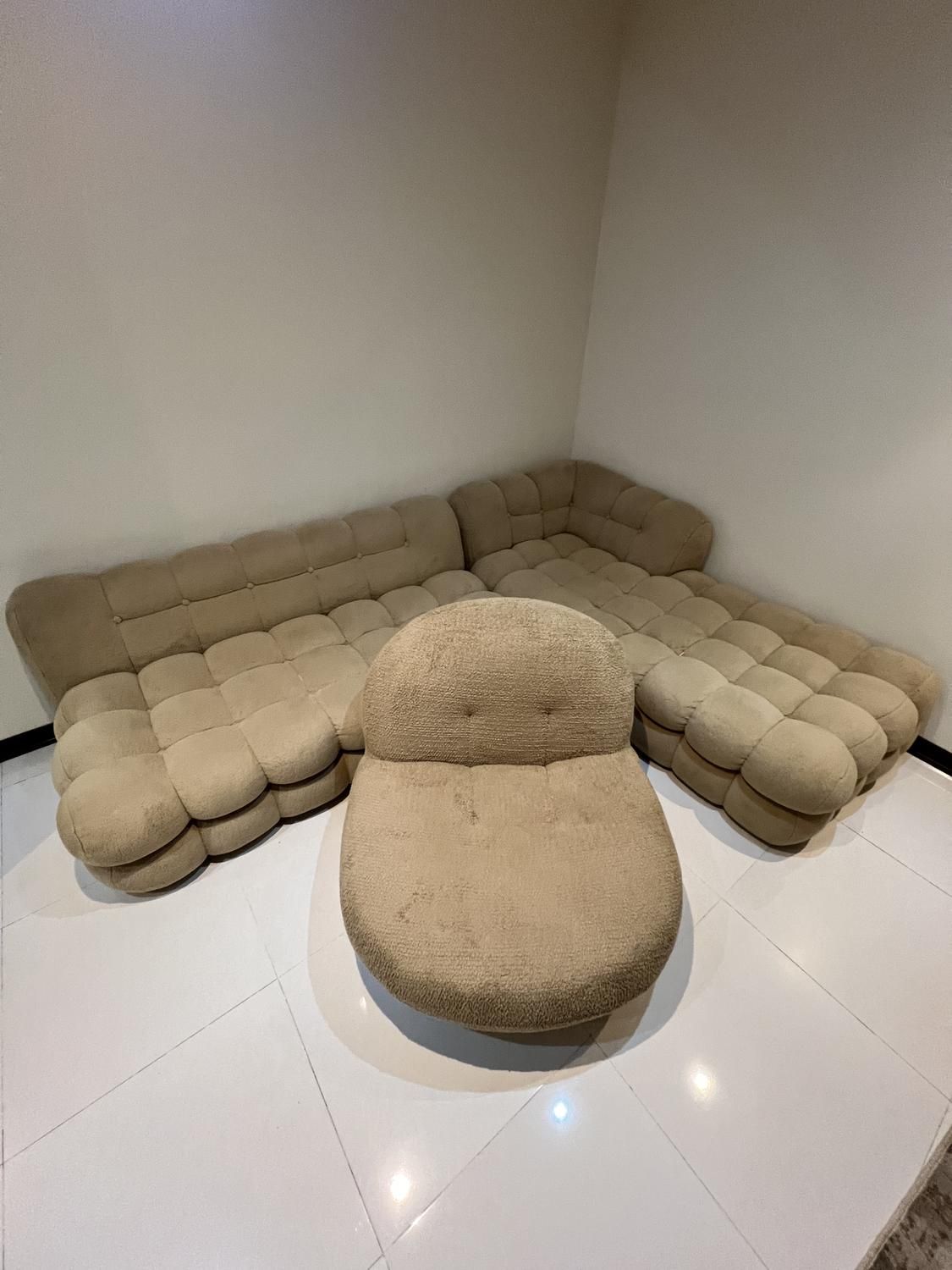 مبل ال 7 نفره مدل تدی رنگبندی سفارشی