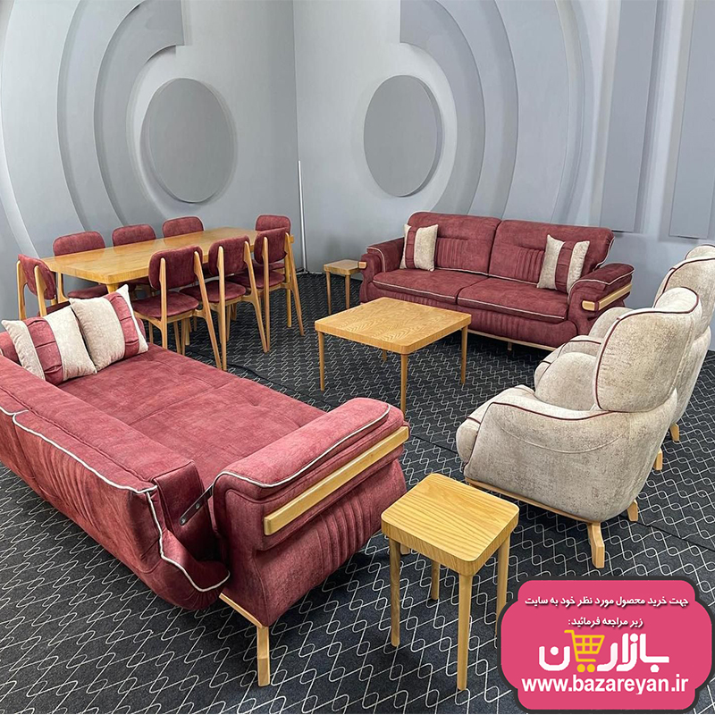 مبل8نفره تختشو کد10کاناپه دارای شارژر ویژه 1403