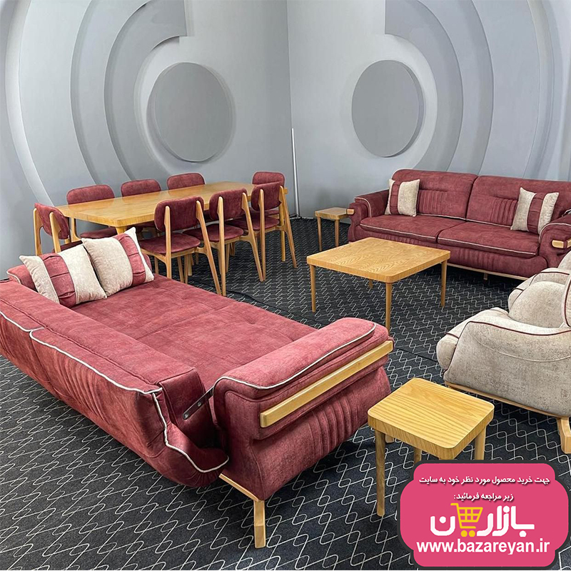 مبل8نفره تختشو کد10کاناپه دارای شارژر ویژه 1403