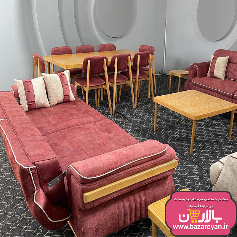 مبل8نفره تختشو کد10کاناپه دارای شارژر ویژه 1403