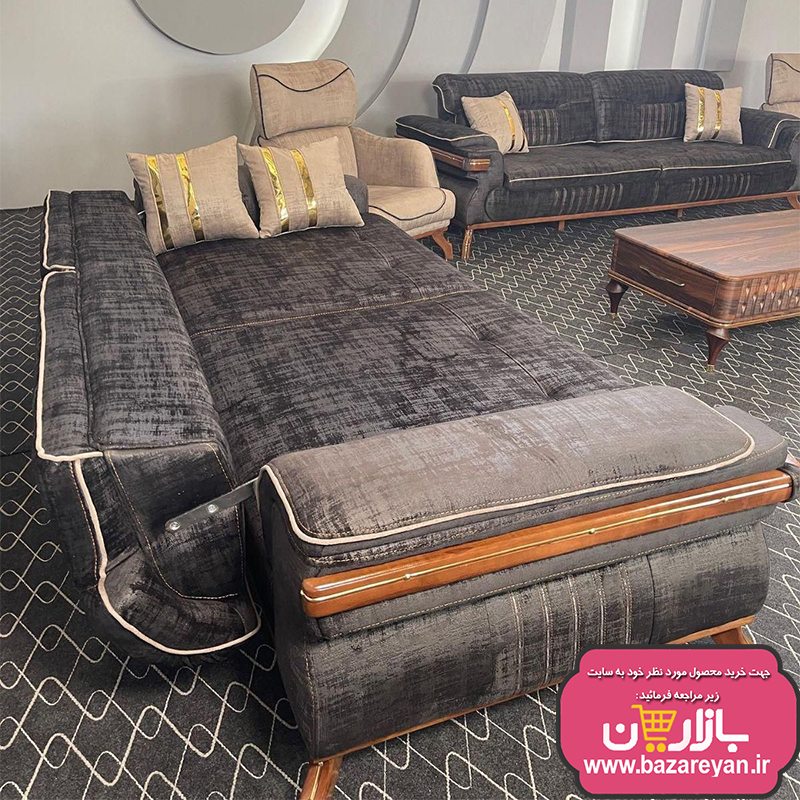 مبل8نفره تختشو کد05کاناپه دارای شارژر ویژه 1403
