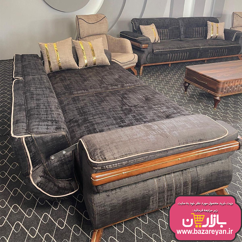 مبل8نفره تختشو کد05کاناپه دارای شارژر ویژه 1403