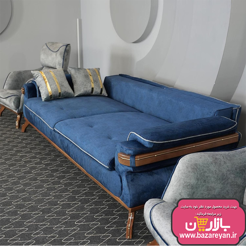 مبل8نفره تختشو کد01کاناپه دارای شارژر ویژه 1403