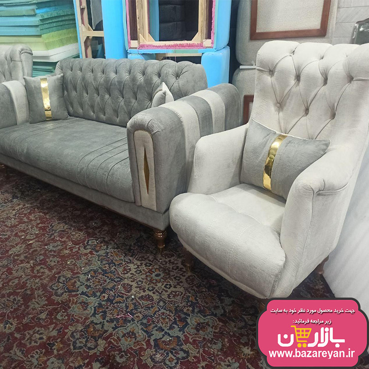 مبل راحتی7 نفره مدل چستر کد92 رنگبندی به سلیقه مشتری
