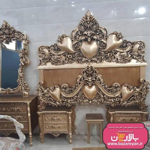 سرویس خواب 2نفره تمام چوب سلطنتی ارسال به سراسر کشور