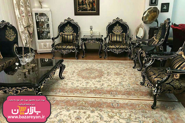 مبل کلاسیک مدل چراغان 9نفره رنگبندی به سلیقه مشتری،فروش اینترنتی