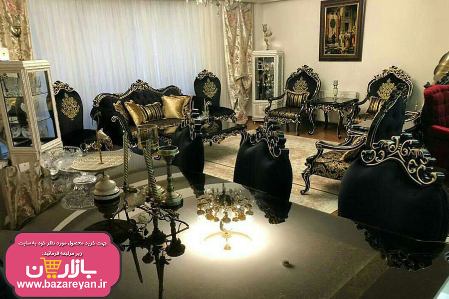 مبل کلاسیک مدل چراغان 9نفره رنگبندی به سلیقه مشتری،فروش اینترنتی