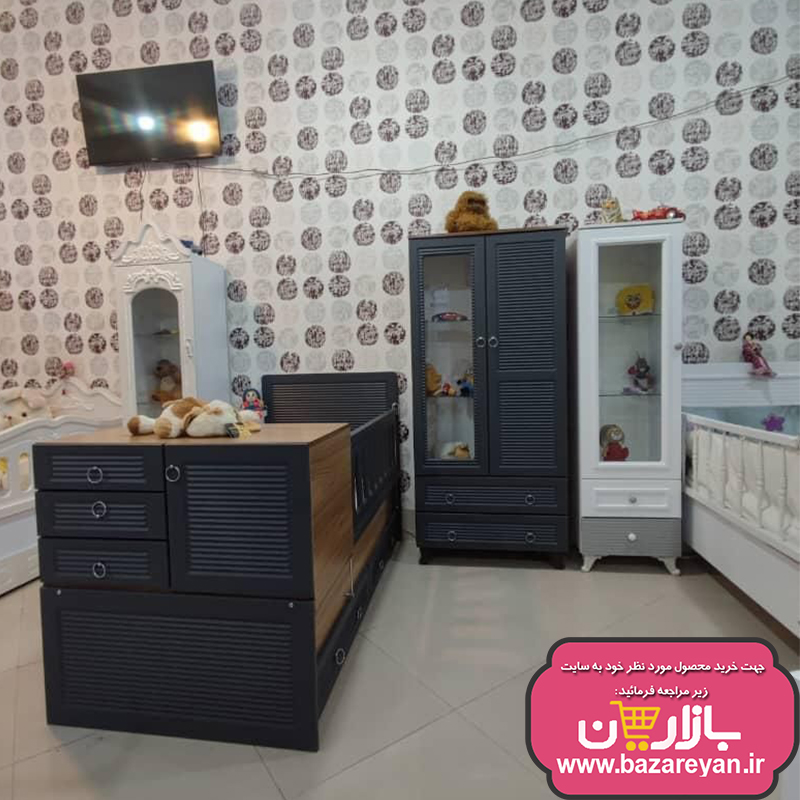 تخت و کمد کودک ، سیسمونی کد 74