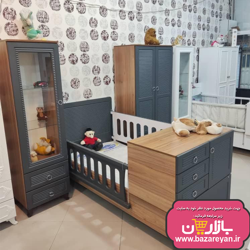 تخت و کمد کودک ، سیسمونی کد 74