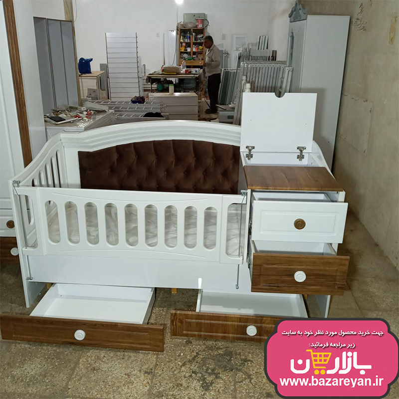 تخت و کمد کودک ، سیسمونی کد 71