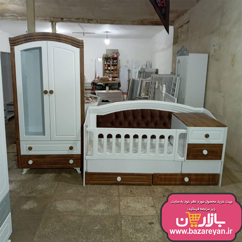 تخت و کمد کودک ، سیسمونی کد 71