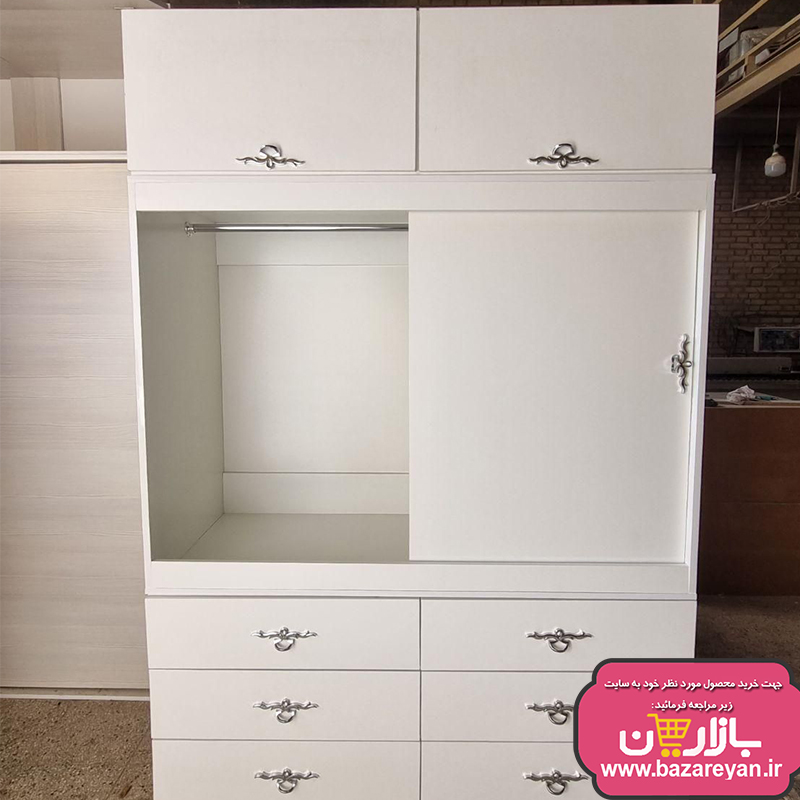 کمد لباس 3تکه درب ریلی 6 کشو ارسال به سراسر کشور