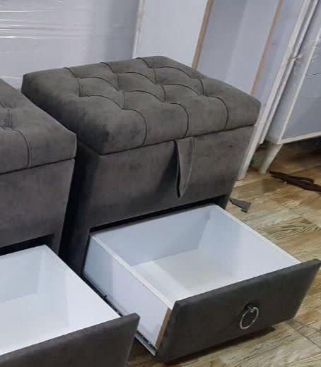 پاف 2نفره مدل چستر کشو دار سایز 120 کد 14