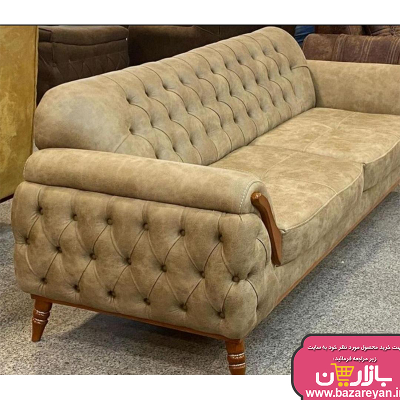مبل راحتی7 نفره چستر کد102 + جلومبلی و عسلی 4تکه