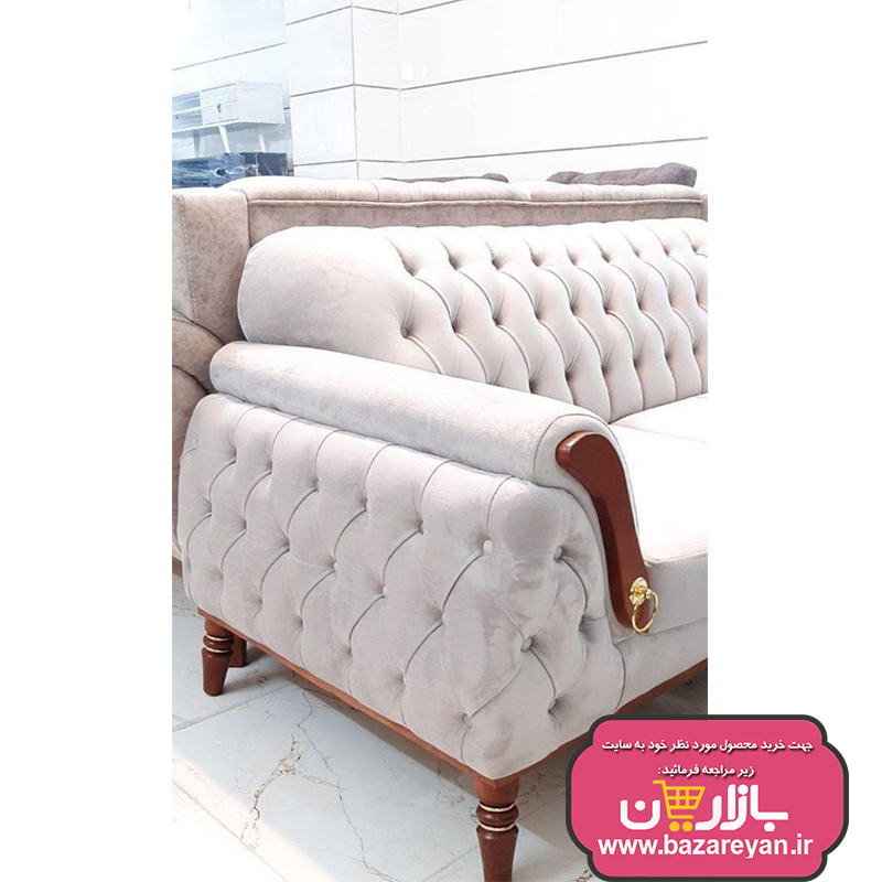 مبل راحتی7 نفره چستر کد102 + جلومبلی و عسلی 4تکه