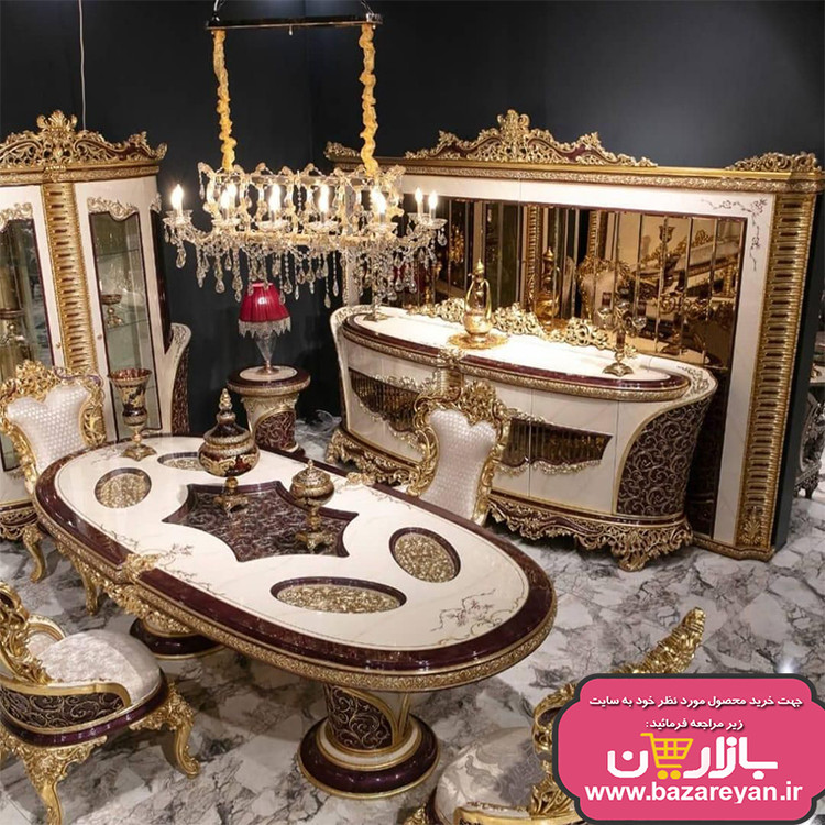 مبل کلاسیک سلطنتی 9 نفره مدل زئوس ، ارسال55 روزکاری به سراسر کشور