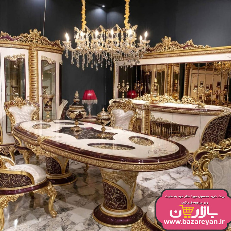 مبل کلاسیک سلطنتی 9 نفره مدل زئوس ، ارسال55 روزکاری به سراسر کشور