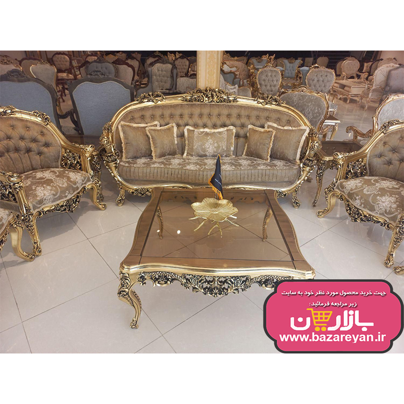 مبل کلاسیک سلطنتی 7 نفره مدل ایتالیایی سوپرراش کد 12، ارسال55 روزکاری به سراسر کشور