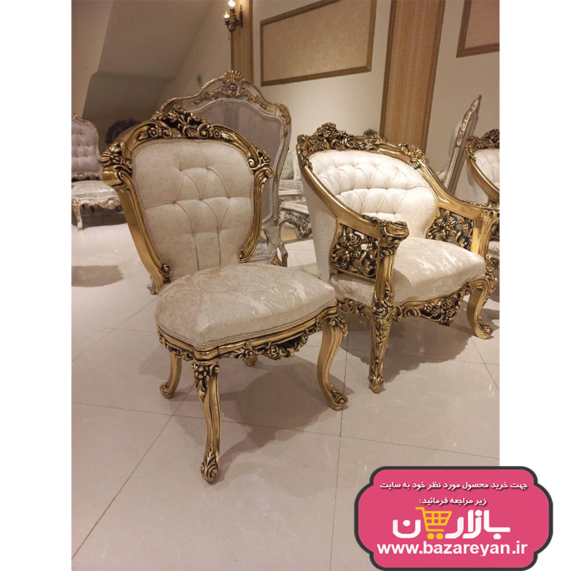 مبل کلاسیک سلطنتی 7 نفره مدل ایتالیایی سوپرراش کد 12، ارسال55 روزکاری به سراسر کشور