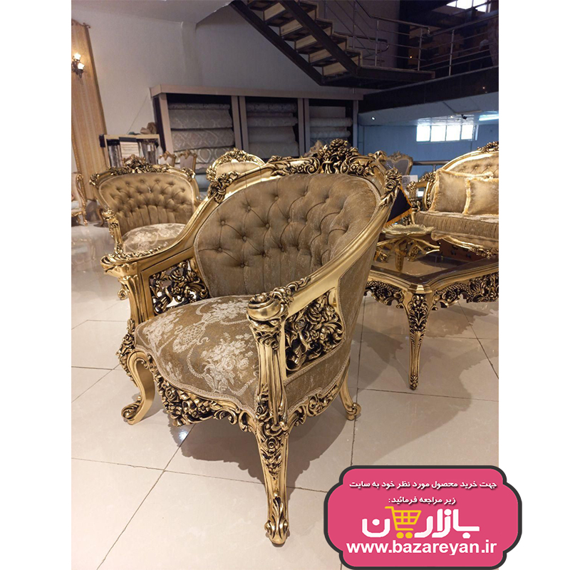 مبل کلاسیک سلطنتی 7 نفره مدل ایتالیایی سوپرراش کد 12، ارسال55 روزکاری به سراسر کشور