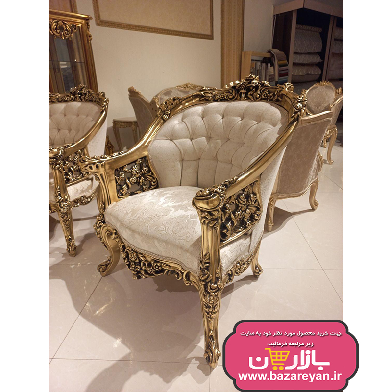 مبل کلاسیک سلطنتی 7 نفره مدل ایتالیایی سوپرراش کد 12، ارسال55 روزکاری به سراسر کشور