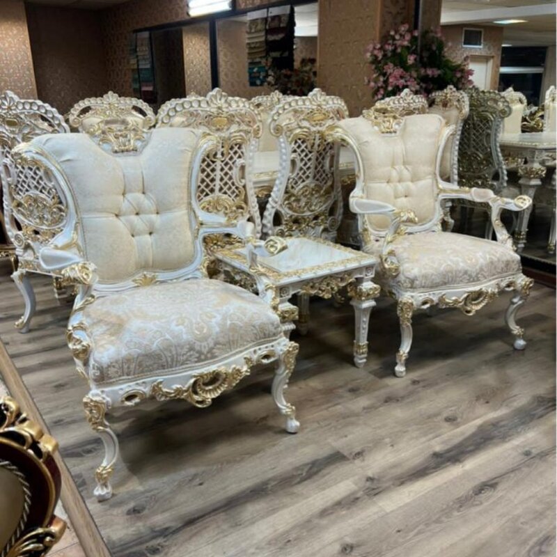 مبل کلاسیک سلطنتی 9 نفره مدل چهارتراش سوپرراش ، ارسال55 روزکاری به سراسر کشور
