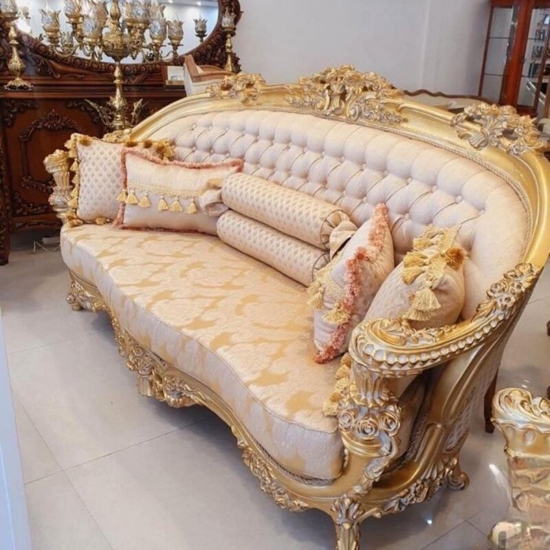 مبل کلاسیک سلطنتی 7 نفره مدل ایتالیایی سوپرراش، ارسال55 روزکاری به سراسر کشور