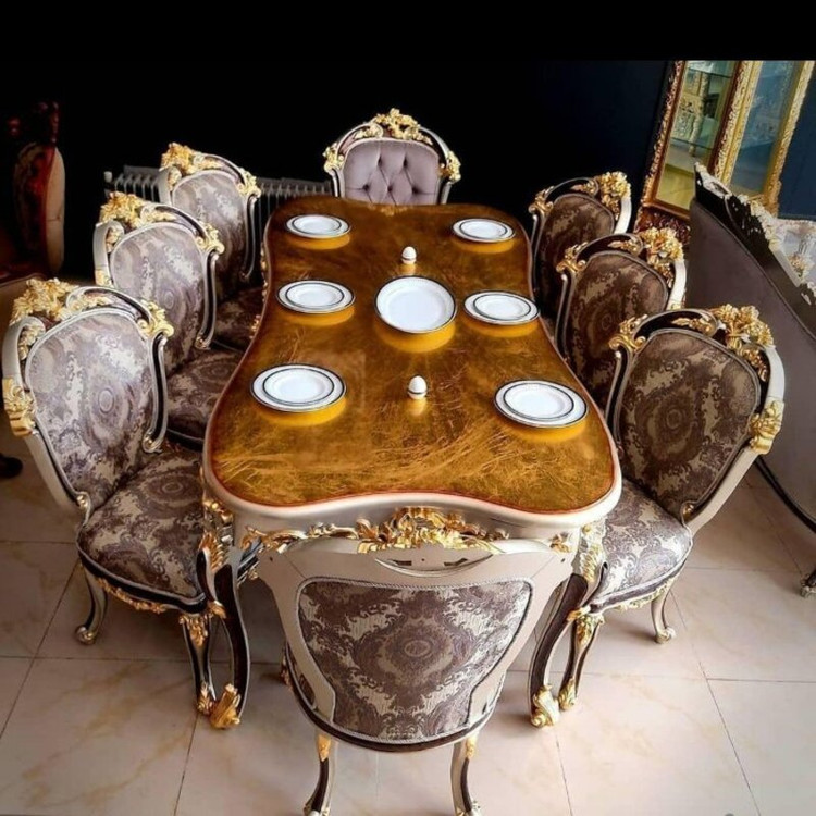 مبل کلاسیک سلطنتی 7 نفره مدل ایتالیایی سوپرراش، ارسال55 روزکاری به سراسر کشور