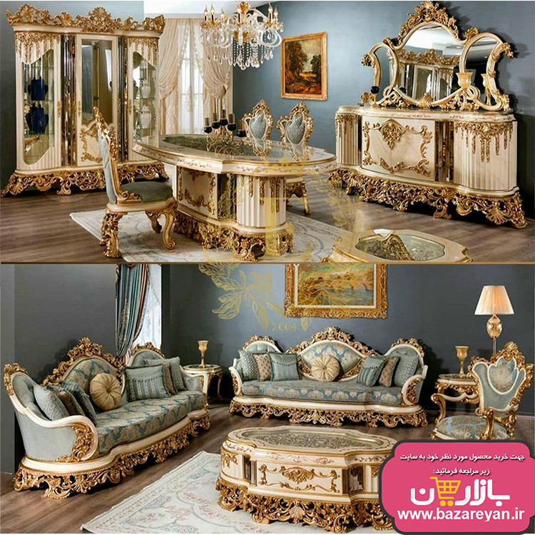 مبل سلطنتی 7 نفره کد 1155 ارسال به سراسر کشور، ارسال55 روزکاری به سراسر کشور