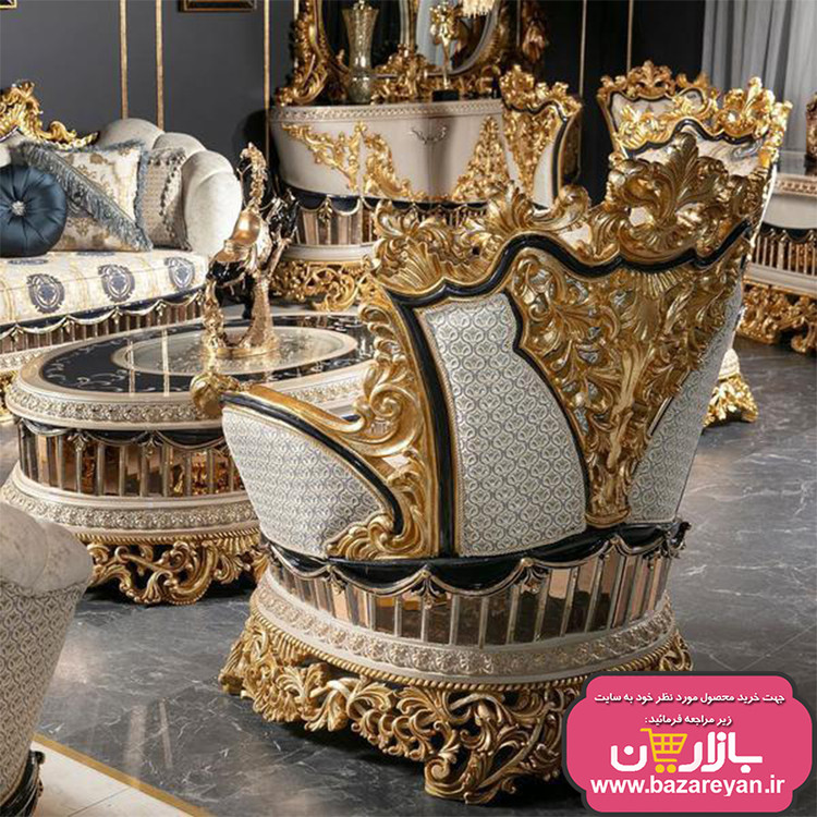 مبل سلطنتی 7 نفره کد 1155 ارسال به سراسر کشور، ارسال55 روزکاری به سراسر کشور