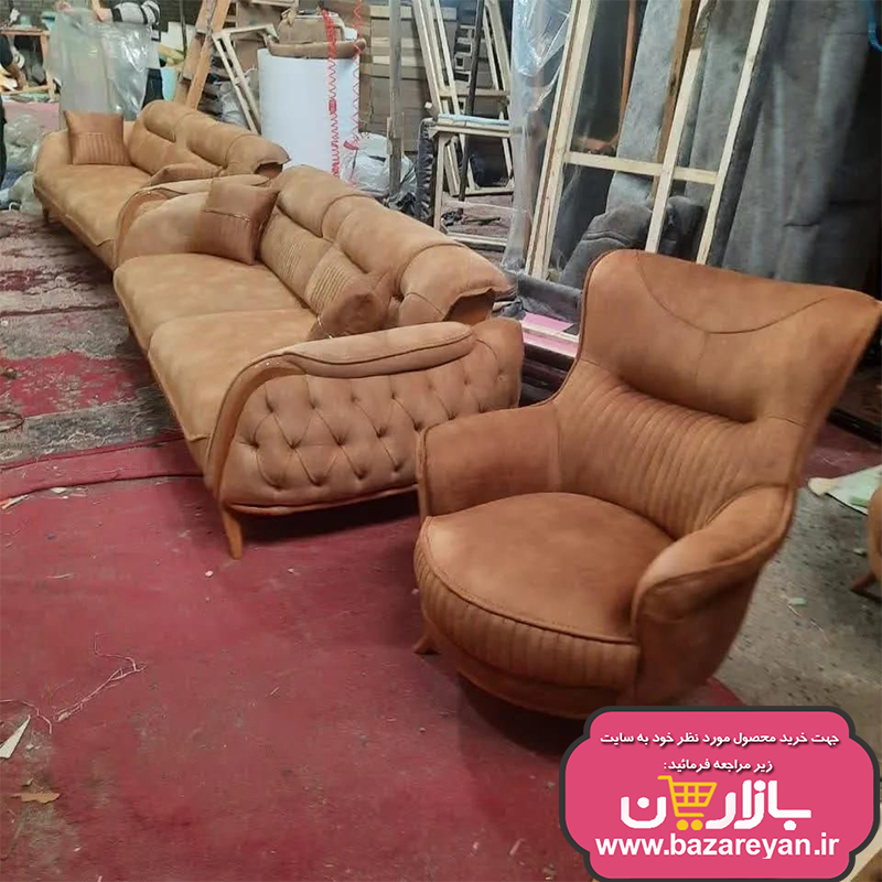 مبل هشت نفره تختخواب شو مدل لیون با تخفیف ویژه
