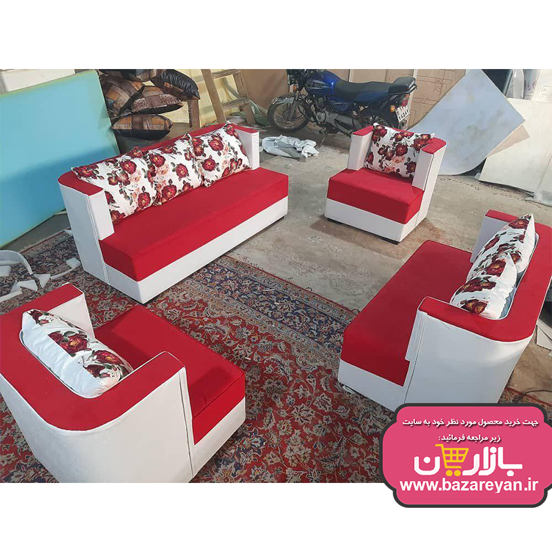 مبل ال 7 نفره اقتصادی همراه میز وسط مدل کمجا