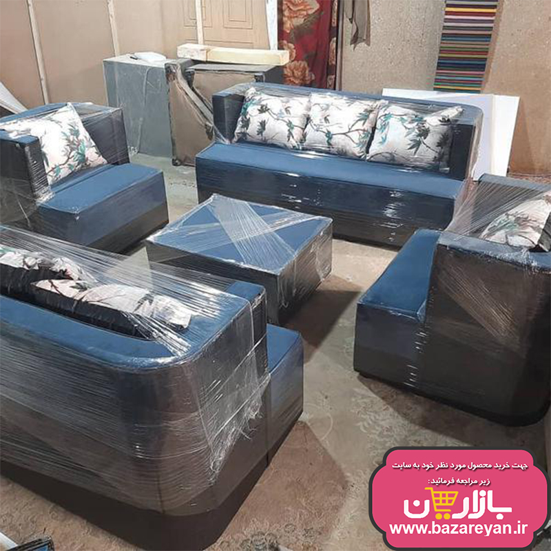 مبل ال 7 نفره اقتصادی همراه میز وسط مدل کمجا