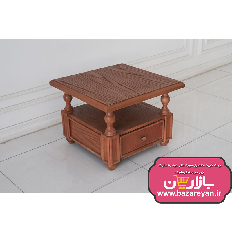 ست میز جلومبلی و عسلی روتی پایه ستونی رنگبندی سفارشی با تخفیف ویژه
