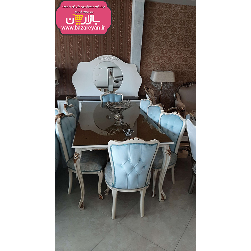 نهارخوری کلاسیک ست مبل مدل زمرد 6 نفره با تخفیف ویژه